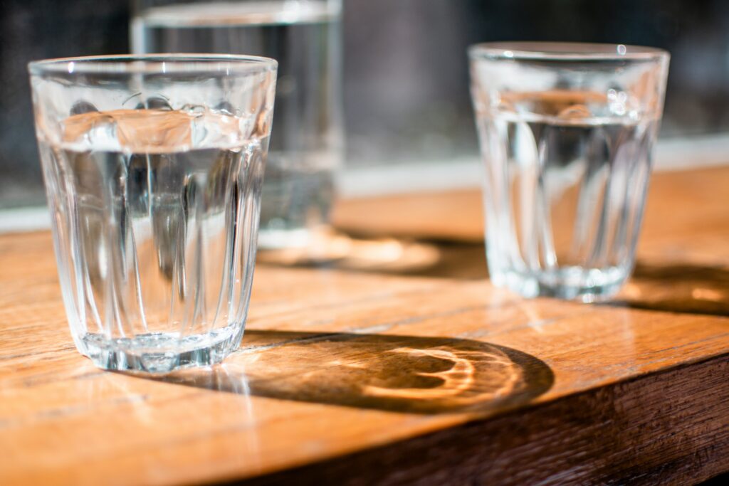 glasses of water - hydration tips